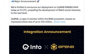 INTO已在OpBNB完成部署，共同助推Web3社交发展的新里程